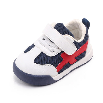 D2678 Autumn Baby Shoes Super Skin Children Sport White Shoees, Size: 15(Dark Blue)-garmade.com