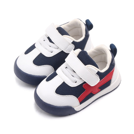 D2678 Autumn Baby Shoes Super Skin Children Sport White Shoees, Size: 15(Dark Blue)-garmade.com