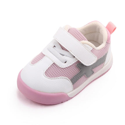 D2678 Autumn Baby Shoes Super Skin Children Sport White Shoees, Size: 18(Pink)-garmade.com