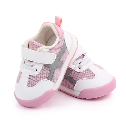D2678 Autumn Baby Shoes Super Skin Children Sport White Shoees, Size: 20(Pink)-garmade.com
