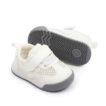 D2678 Autumn Baby Shoes Super Skin Children Sport White Shoees, Size: 20(Single Net White)-garmade.com