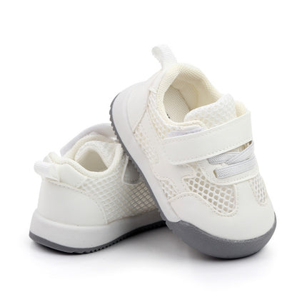 D2678 Autumn Baby Shoes Super Skin Children Sport White Shoees, Size: 20(Single Net White)-garmade.com