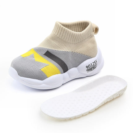 D2232 Breathable Baby Walking Shoes Fly Woven Mesh Children Casual Shoes, Size: 21(Gray)-garmade.com