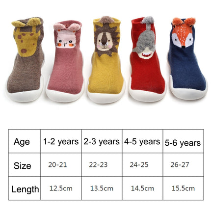 D2201 Children Cartoon Tube Floor Socks Knitted Soft Bottom Baby Shoes Socks, Size: 26-27(Red Whale)-garmade.com