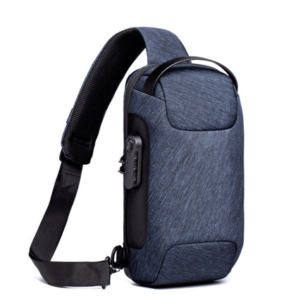 WEIXIER 9530 Men Oxford Cloth Chest Bag Anti-theft Crossbody Bag Sports Backpack(Blue)-garmade.com