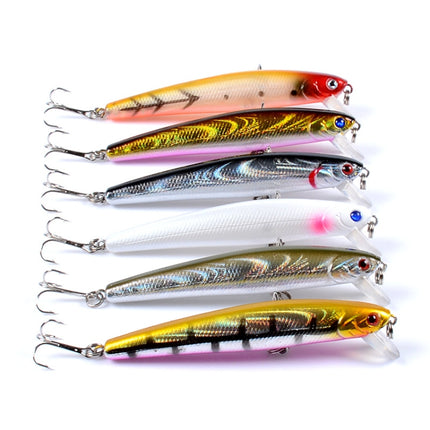 5 PCS M0205 9.6cm/9.8g Minnow Bionic Fake Bait Plastic Floating Hard Bait(6)-garmade.com