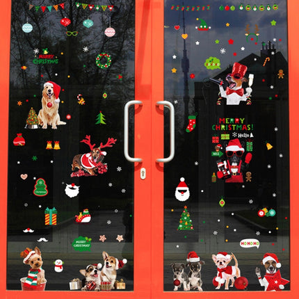 SKJD2311 Christmas Decorations Shop Window Kindergarten Layout Static Electricity Stickers-garmade.com