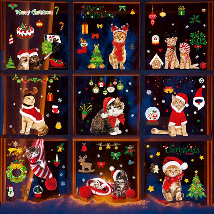 SKJD2312 Christmas Decorations Shop Window Kindergarten Layout Static Electricity Stickers-garmade.com