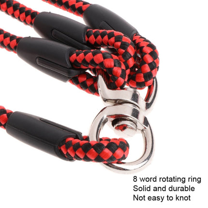 140cm 3 In 1 Leash Multi-head Dog Walking Rope(Red)-garmade.com