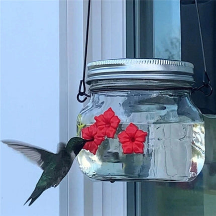 Hanging Bird Feeder Outdoor Hummingbird Feeder Jar-garmade.com