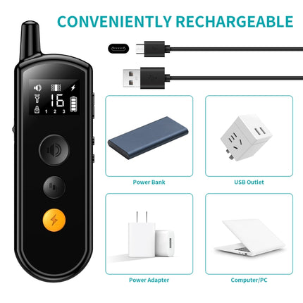 Remote Dog Trainer Rechargeable Waterproof Pet Electric Shock Collar Receiver-garmade.com