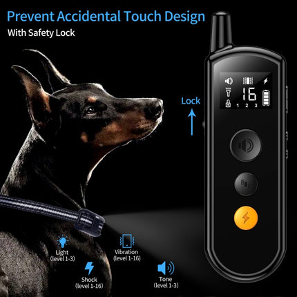 Remote Dog Trainer Rechargeable Waterproof Pet Electric Shock Collar Receiver-garmade.com