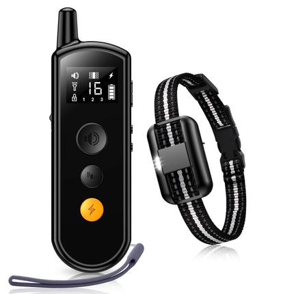 Remote Dog Trainer Rechargeable Waterproof Pet Electric Shock Collar Receiver+Remote Control-garmade.com