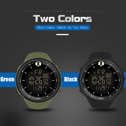 SYNOKE 9648-B Men Outdoor Waterproof Luminous Sports Electronic Watch(Green)-garmade.com