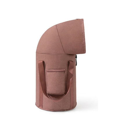 Foldable Foot Bath Bucket Knee Foot Tub Portable Bath Bag For Travel Camping(Gray Pink)-garmade.com