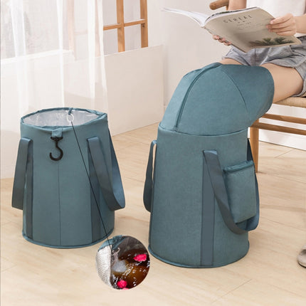 Foldable Foot Bath Bucket Knee Foot Tub Portable Bath Bag For Travel Camping(Gray Pink)-garmade.com