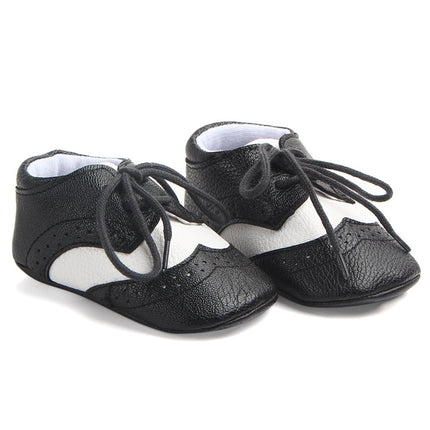 D0772 Cotton Uppers Semi-Rubber Soles Non-Slip Baby Walking Shoes, Size: 11cm(Black)-garmade.com