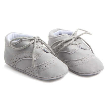 D0772 Cotton Uppers Semi-Rubber Soles Non-Slip Baby Walking Shoes, Size: 11cm(Grey)-garmade.com