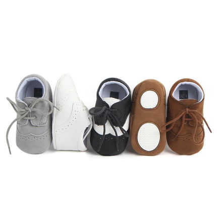 D0772 Cotton Uppers Semi-Rubber Soles Non-Slip Baby Walking Shoes, Size: 12cm(White)-garmade.com