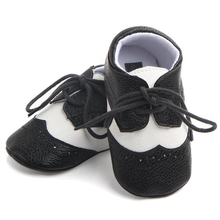 D0772 Cotton Uppers Semi-Rubber Soles Non-Slip Baby Walking Shoes, Size: 13cm(Black)-garmade.com