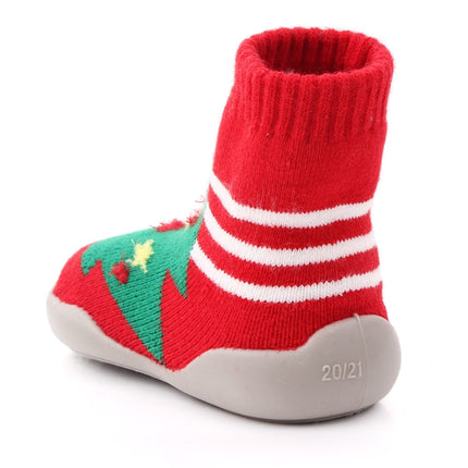 D2293 Children Cartoon Christmas Floor Socks Non-slip Shoes, Size: 20-21(Blue Elk)-garmade.com