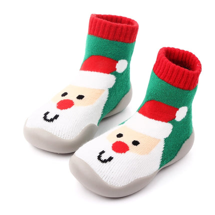 D2293 Children Cartoon Christmas Floor Socks Non-slip Shoes, Size: 24-25(Santa Claus)-garmade.com