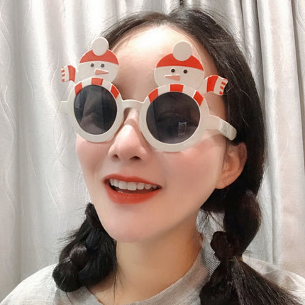Christmas Weird Glasses Personalized Christmas Hair Clip, Color: Scarf Snowman-garmade.com