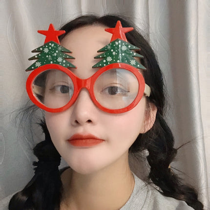 Christmas Weird Glasses Personalized Christmas Hair Clip, Color: Snowflake Christmas Tree-garmade.com