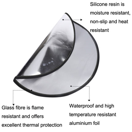 Round Camper Camping Lawn Fire Rack Flame Insulation Land, Diameter: 11 Inches-garmade.com