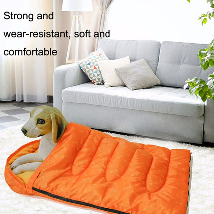 Pet Supplies Pet Shelter Dogs Waterproof Warm Sleeping Bag, Color: Dog Bone Orange-garmade.com