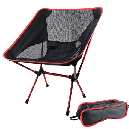 Outdoor Camping Lounge Beach Portable Folding Chair(Red)-garmade.com