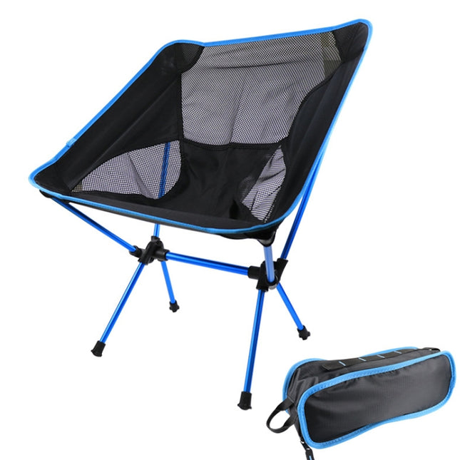 Outdoor Camping Lounge Beach Portable Folding Chair(Sky Blue)-garmade.com