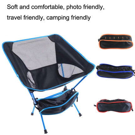 Outdoor Camping Lounge Beach Portable Folding Chair(Sky Blue)-garmade.com