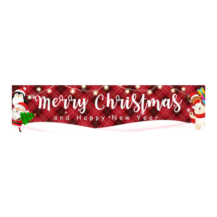 Christmas Patio Banner Party Decoration Supplies 50 x 250cm(Style 02)-garmade.com