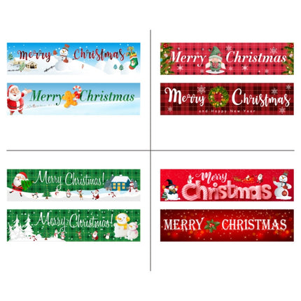 Christmas Patio Banner Party Decoration Supplies 50 x 250cm(Style 10)-garmade.com