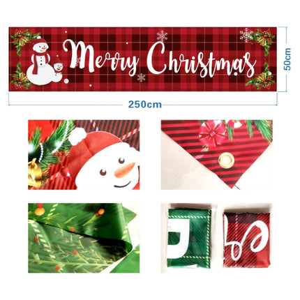 Christmas Patio Banner Party Decoration Supplies 50 x 250cm(Style 09)-garmade.com