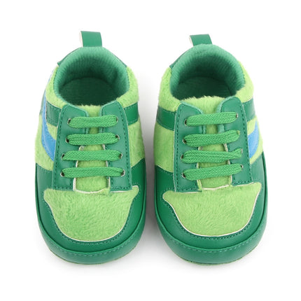 D2540 Autumn And Winter Soft Soled Walking Shoes Baby Shoes For 0-1 Years Old, Size: 11cm(Green)-garmade.com