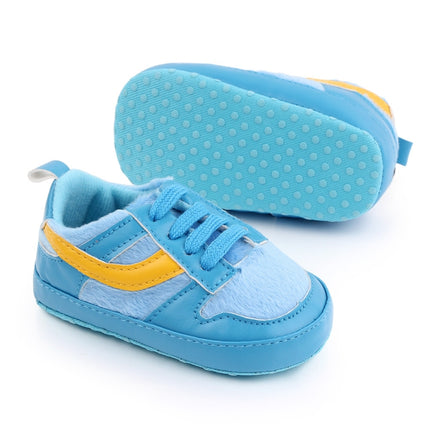 D2540 Autumn And Winter Soft Soled Walking Shoes Baby Shoes For 0-1 Years Old, Size: 12cm(Blue)-garmade.com
