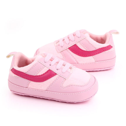 D2540 Autumn And Winter Soft Soled Walking Shoes Baby Shoes For 0-1 Years Old, Size: 13cm(Pink)-garmade.com