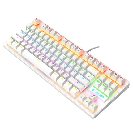 ZIYOULANG K2 87 Keys Office Laptop Punk Glowing Mechanical Wired Keyboard, Cable Length: 1.5m, Color: White-garmade.com