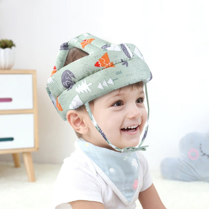 Baby Breathable Anti-fall Head Protective Cap Baby Protective Cap Toddler Bumper Cap, Spec: Gray Cloud Antlers-garmade.com