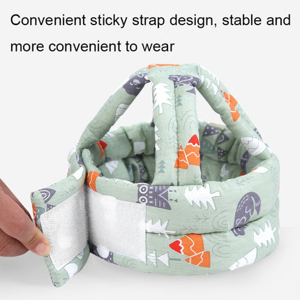Baby Breathable Anti-fall Head Protective Cap Baby Protective Cap Toddler Bumper Cap, Spec: Breathable Gray Forest-garmade.com