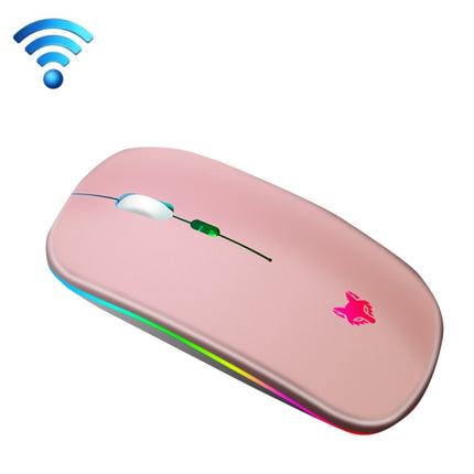 XUNSVFOX XYH50 4 Keys USB Charging Business Office Wireless Light Mouse(Pink)-garmade.com