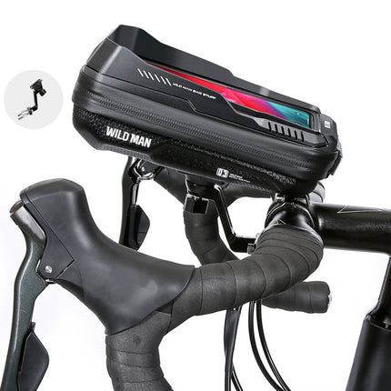 WILD MAN XT3X 0.6L Bicycle 360 Degree Rotating Waterproof Touch Screen Phone Holder Bag(Black)-garmade.com