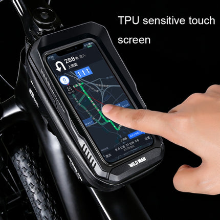WILD MAN XT2 1L Bicycle EVA Hard Shell Waterproof Phone Touch Screen Beam Bag(Solar Pattern)-garmade.com