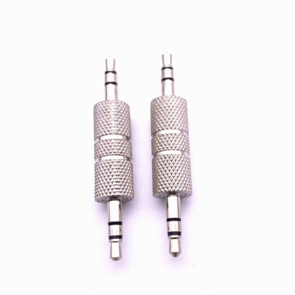 Metal 3.5mm Audio Male To Male Straight Through Adaptor(Nickel Plated)-garmade.com