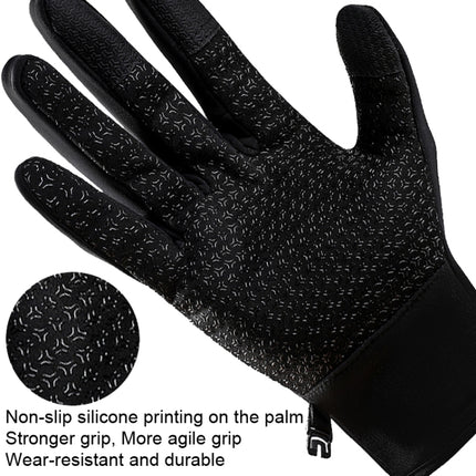 A045 Cycling Gloves Touch Screen Windproof Waterproof Sport Keep Warm Gloves, Size: L(Navy)-garmade.com