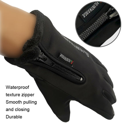 HUNTRANGE A022 Outdoor Waterproof Touch Screen Riding Keep Warm Gloves, Size: L(Gray)-garmade.com