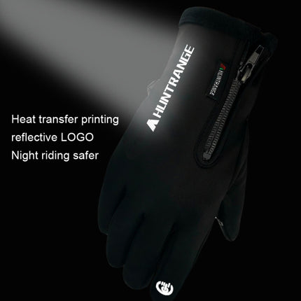 HUNTRANGE A022 Outdoor Waterproof Touch Screen Riding Keep Warm Gloves, Size: XXL(Gray)-garmade.com