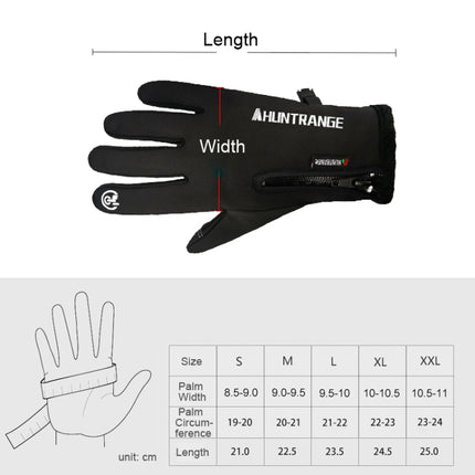 HUNTRANGE A022 Outdoor Waterproof Touch Screen Riding Keep Warm Gloves, Size: XL(Gray)-garmade.com
